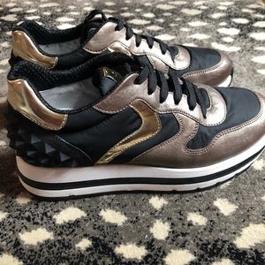 Voile Blanche | Shoes | Voile Blanche Studded Metallic Maran Sneaker 38 |  Poshmark